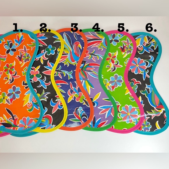 Handmade Mexican oilcloth pet dog cat food mat placemats - Picture 10 of 11